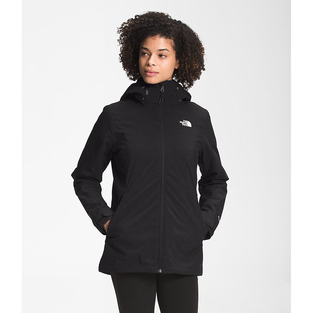 The North Face Rain Jacket Womens Australia - The North Face Carto Triclimate® Black (KYH-567904)